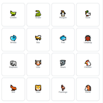 A grid of Animal Emoji from the game Animal Connections